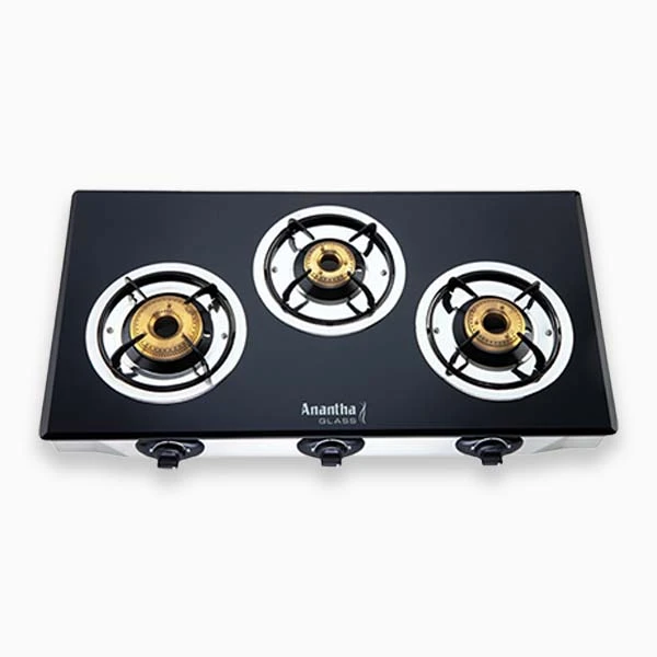 Anantha Glass – Glass Top LPG Stoves (3 Burners) Anantha Glass – Glass Top LPG Stoves (3 Burners)